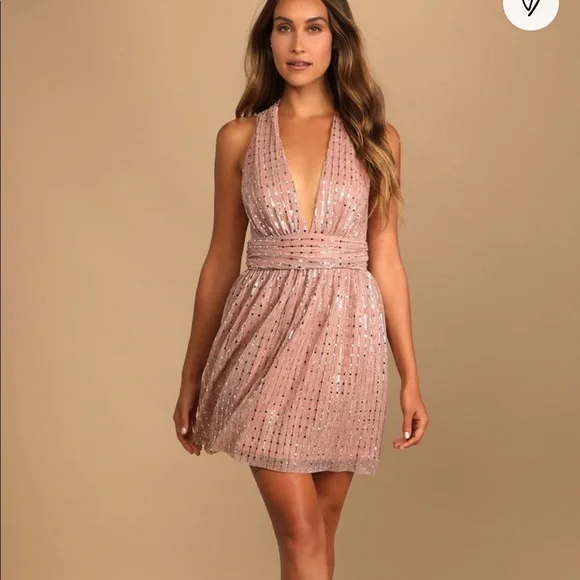 blissful blossoms blush pink sequin backless maxi dress Primavera Couture 3291 Size 2 Pink Sequin Prom Dress Backless main image 1
